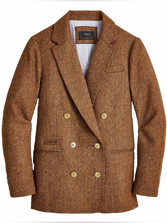 J. Crew Jackets & Blazers - J.Crew Bristol Blazer Hazelnut English Wool Herringbone Double Breasted NWOT 0
